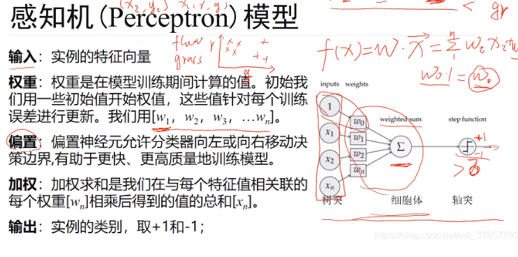 图1 接收两个输入信号的感知机