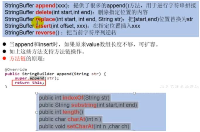 StringBuffer中常用方法